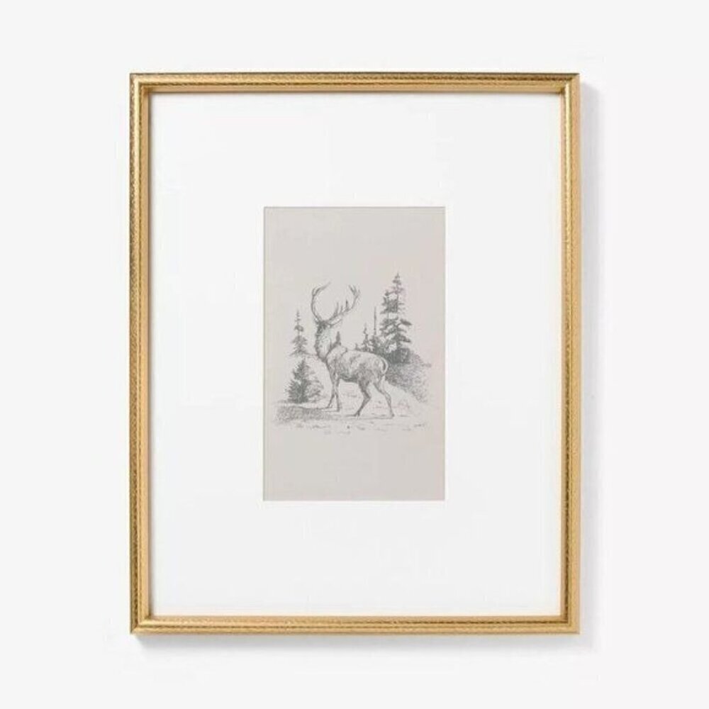 Threshold Studio McGee 16x20 Deer Framed Wall Art Print‎ - Target Christmas 2024